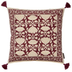 Bungalow savannah ruby kudde kuddfodral textil blockprint unik design inredning heminredning möbler vardagsrum