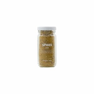 Nicolas vahé kryddor Spices, Ginger, garlic & coriander koriander vitlök Ingefära pulver, vitlökspulver, gröna anisfrön, gurkmeja pulver, fänkålsfrön, korianderfrön, torkad sitronskall, röd paprika, sitronolje. kryddor mat matlagnig
