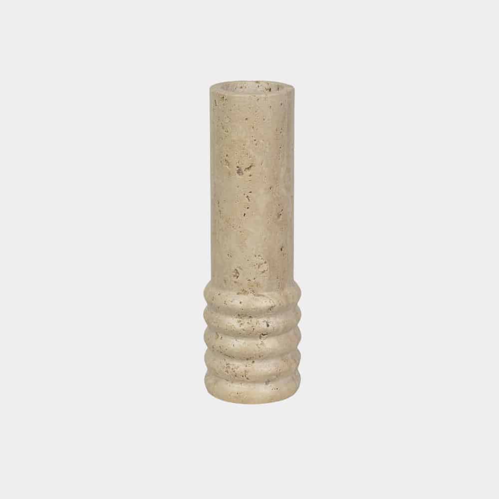 DU010152 DU010252 CleightonTravertine vase olsson jensen 14,5 19,5 cm
