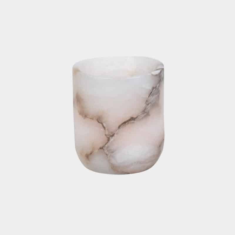 alaia ljuskopp ljuslykta alabaster olsson jensen vit 8 cm 10 cm 12 cm serie alaia marmor marmorering
